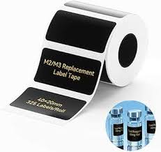 NIIMBOT M2H Matte Black Labels 40×20mm – 325 Labels per Roll