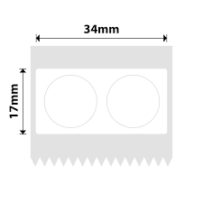 NIIMBOT White Circle Labels 34×17mm – 345 Labels